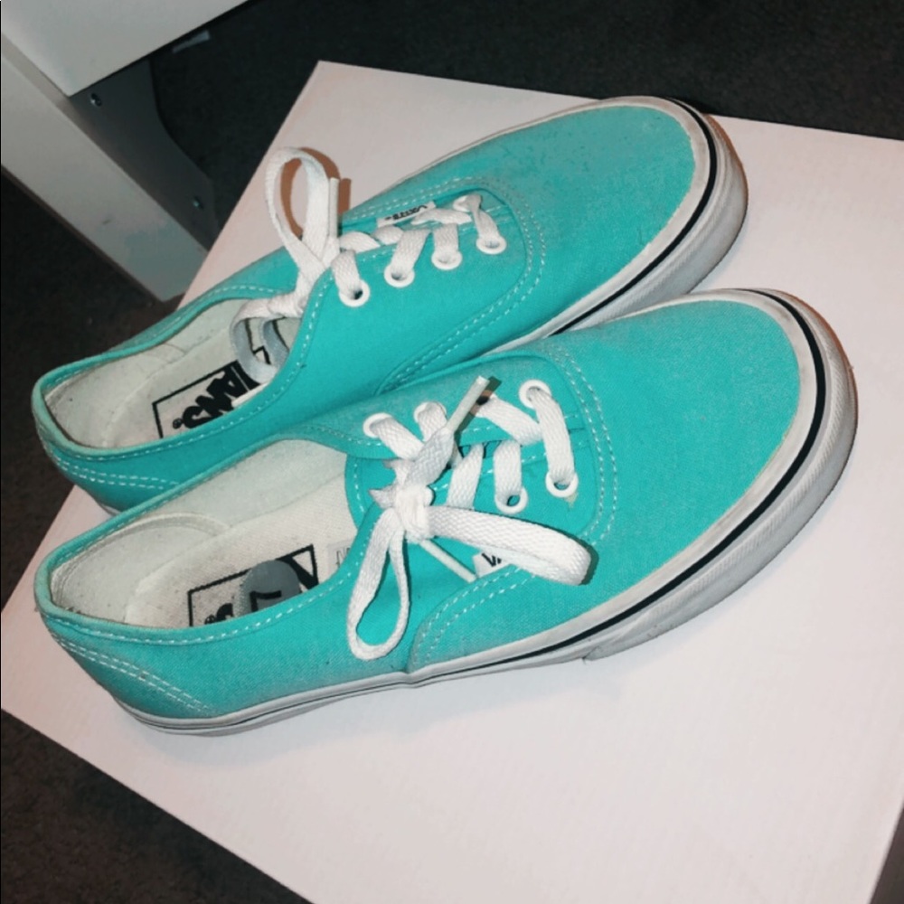 turquoise vans